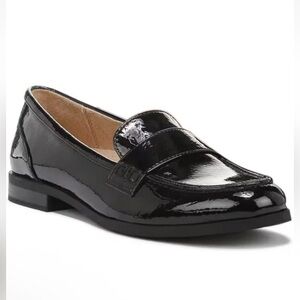 Naturalizer Black Patent Leather Milo Slip On Loafers